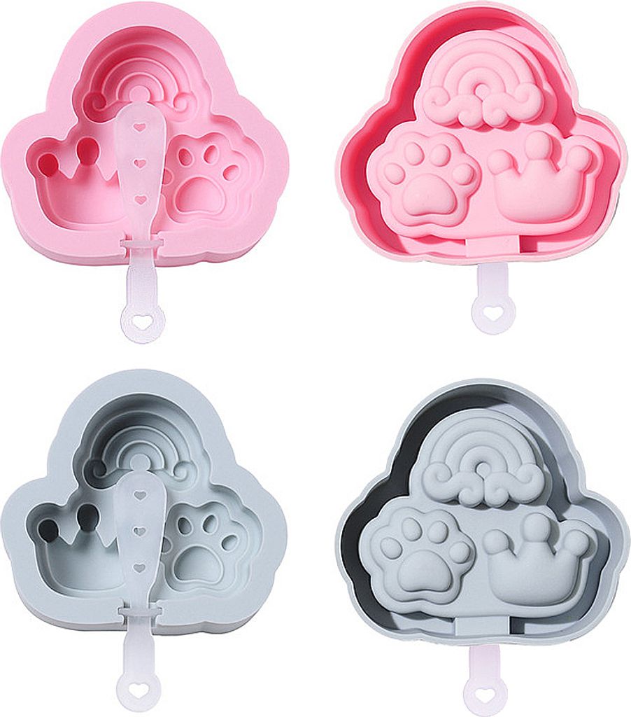 CANDeal Silikon-Popsicle Maker Pop Moulds, 4 Stück Silikon-Popsicle-Formen Formen Eiscreme-Form Cakesicle Ice Pop Maker-Form Mit 4 Wiederverwendba...