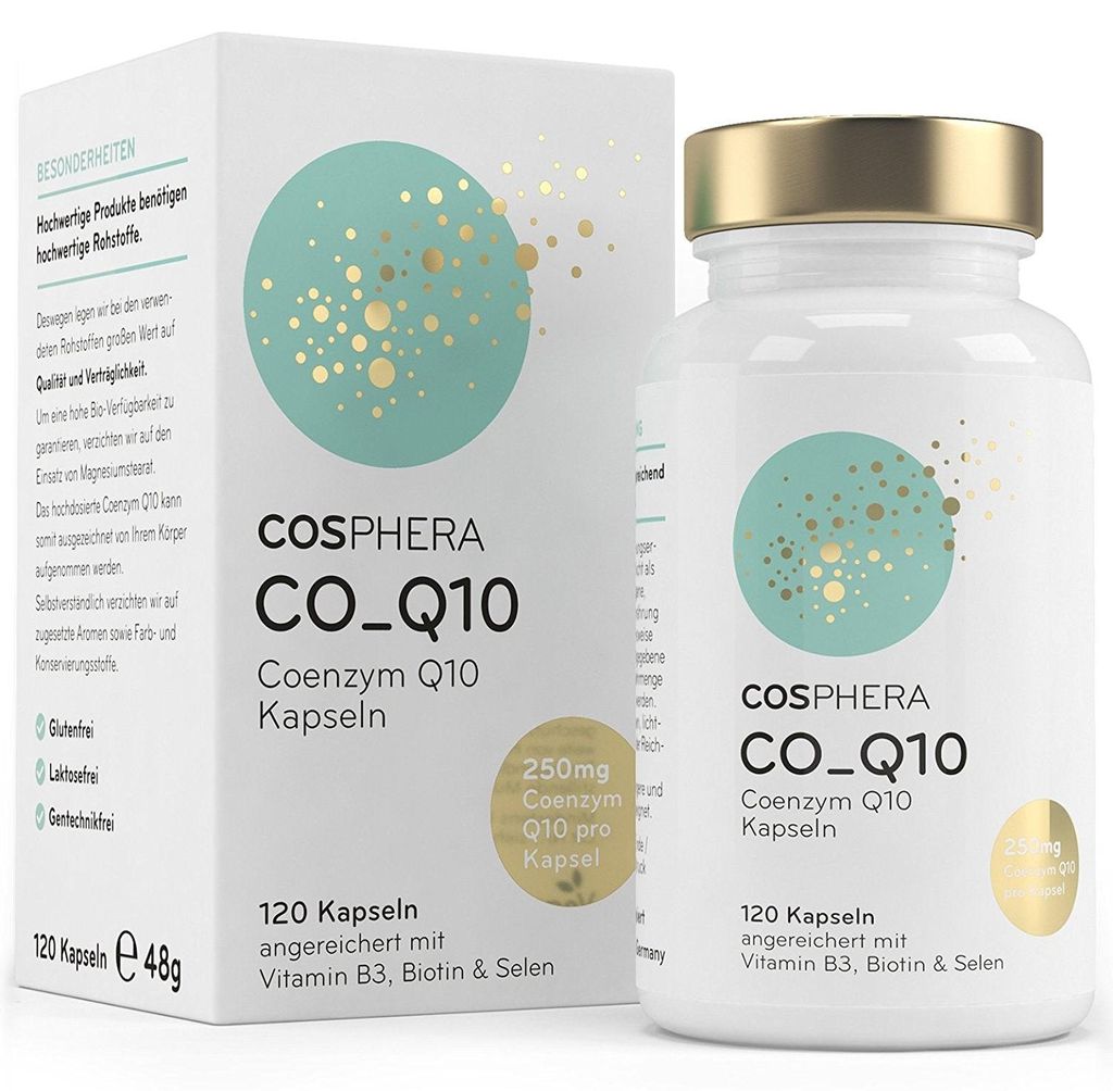 Cosphera Coenzym Q10 hochdosiert 250mg pro Kapsel - 120 Produktbild 