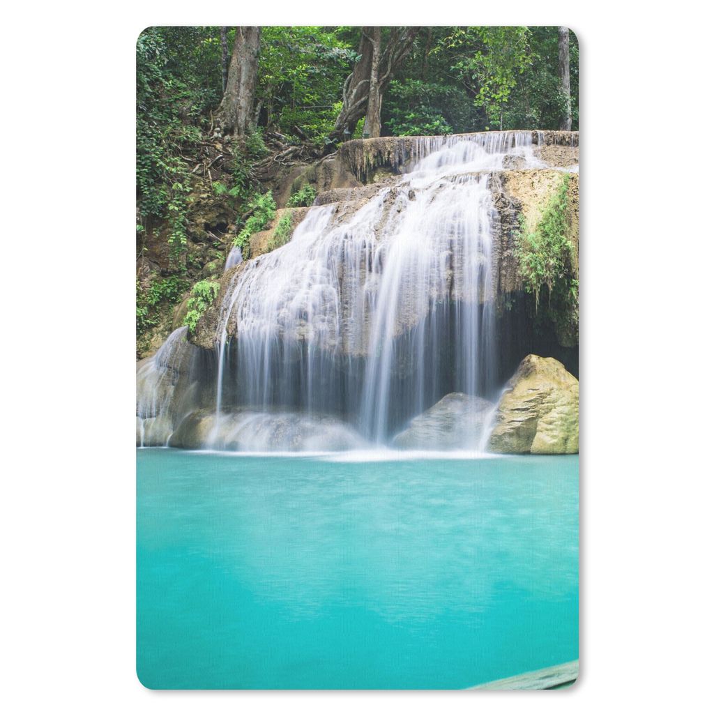 MuchoWow Mauspad Mousepad Wasser - Wasserfall - Bäume 40x60 cm - Mousepads - Maus Mat - Pad - Mausunterlage - Schreibtisch Accesoire