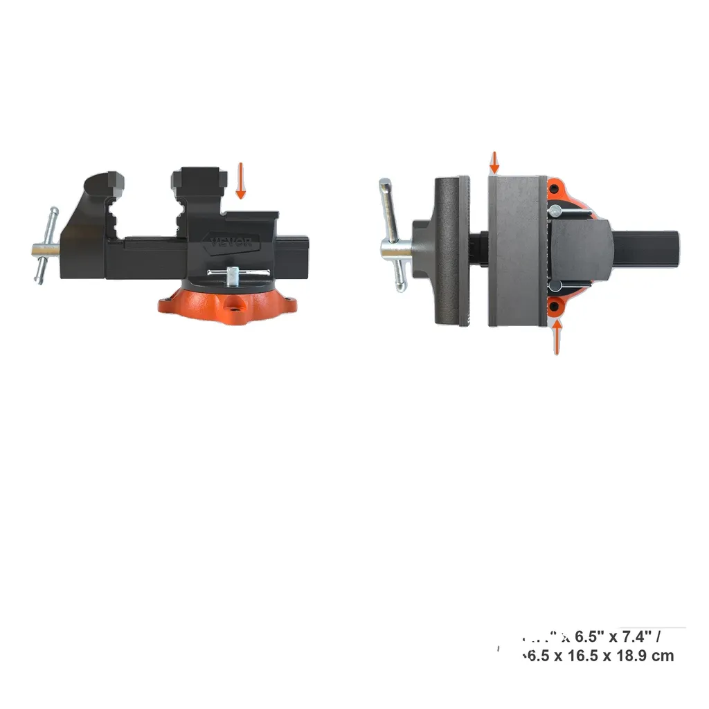 Étau d'établi professionnel 165 mm, serre-joint robuste en fonte ductile