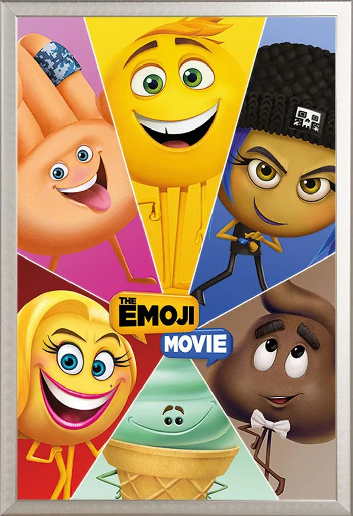 Poster Emoji Movie con Cornice Shinsuke Maxi Argento | Acquista Online