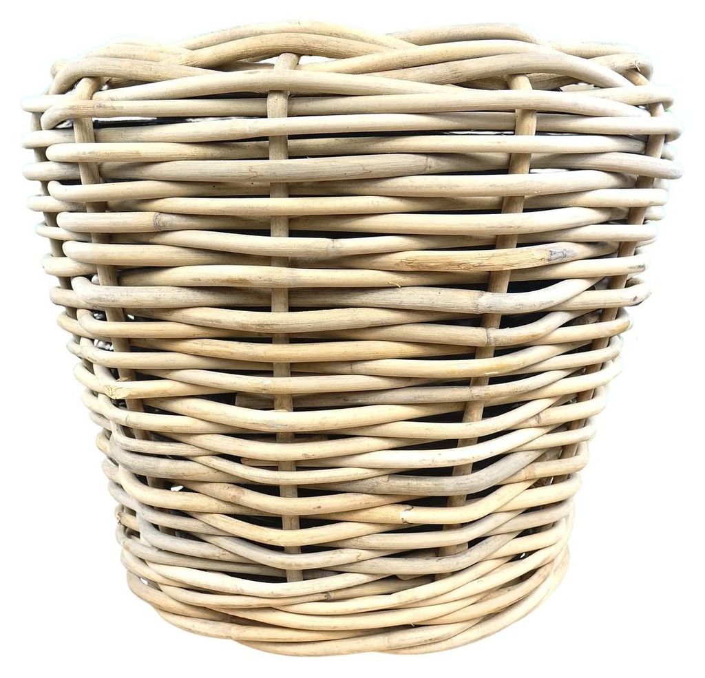 VAN DER LEEDEN DRYPOT® Rattan Pflanzkübel Grau auf Rollen Ø Produktbild 