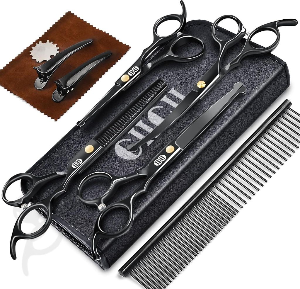 Hundescheren-Set Professionell 10 In 1 Edelstahl mit Produktbild 
