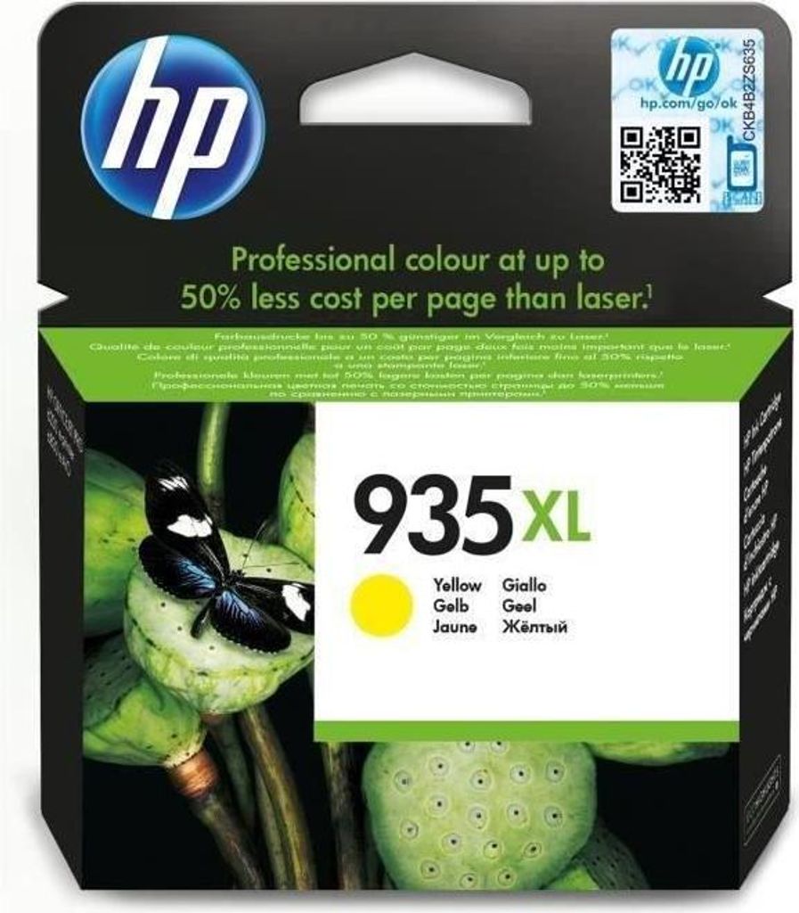 Tintenpatrone , HP 935XL, Gelb, Hohe Kapazität, Original, C2P26AE, für OfficeJet 6230, 6820, 6830