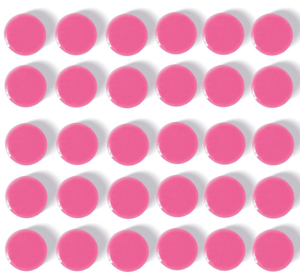30 Magnete für Magnettafeln und Whiteboards, starke Kühlschrankmagnete, dekorative runde kleine Magnete, farbenfrohe Magnete mit Klebstoff für W...
