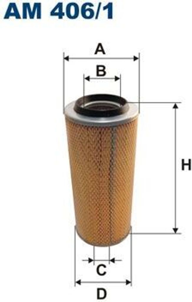 Luftfilter Filtereinsatz rund, H 335 mm, Ø 150 mm, für FENDT, AM 406/1