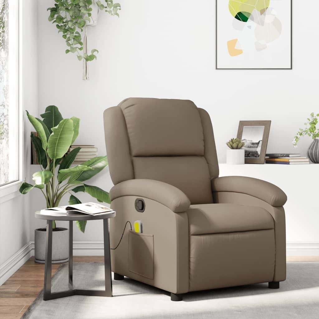 Maison Exclusive - Massagesessel Cappuccino-Braun Kunstleder