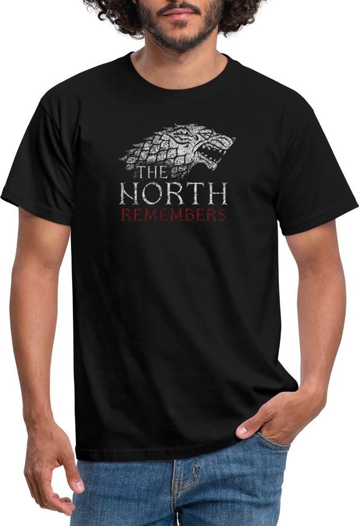 Spreadshirt Game Of Thrones The North Remembers Männer T-Shirt, XXL, Schwarz