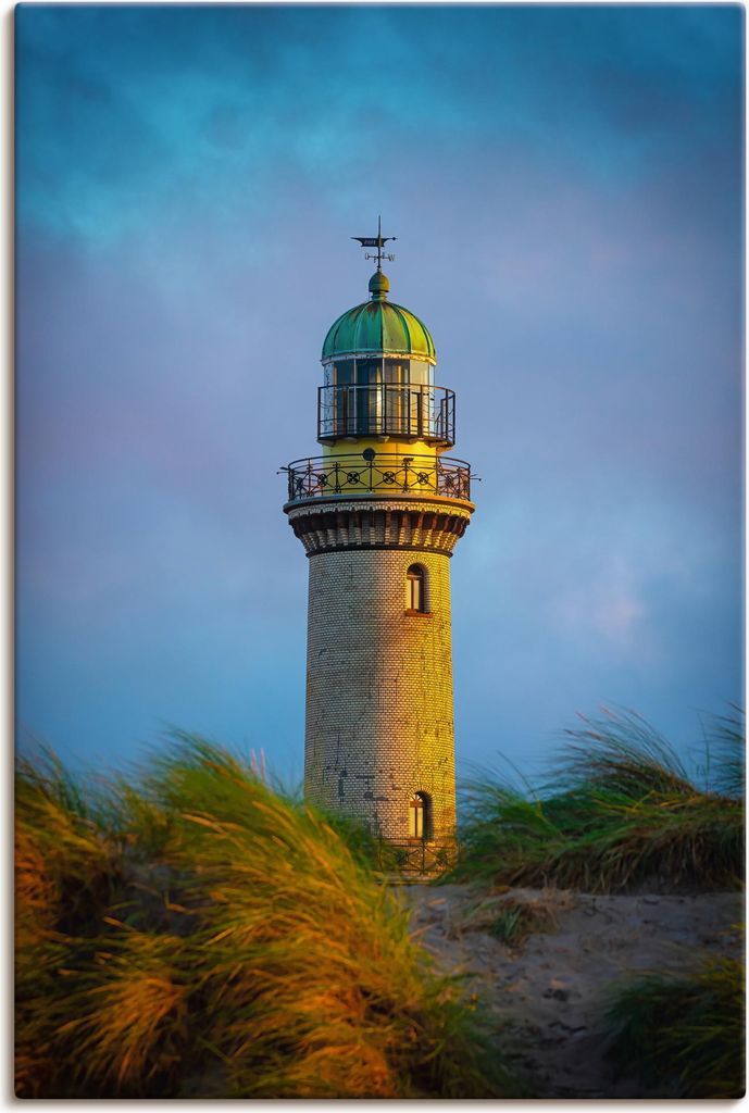 ARTland Leinwandbild Leuchtturm in Warnemünde Größe: 20x30 cm