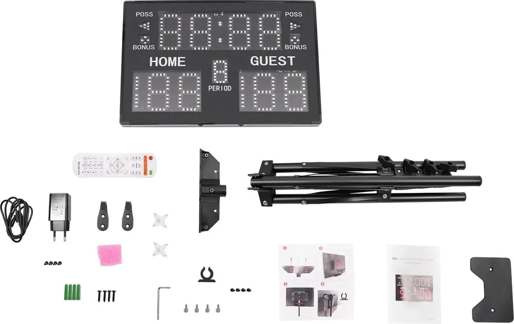 Chronomètre LED de course autonome, trépied réglable et commande 30 m - 4