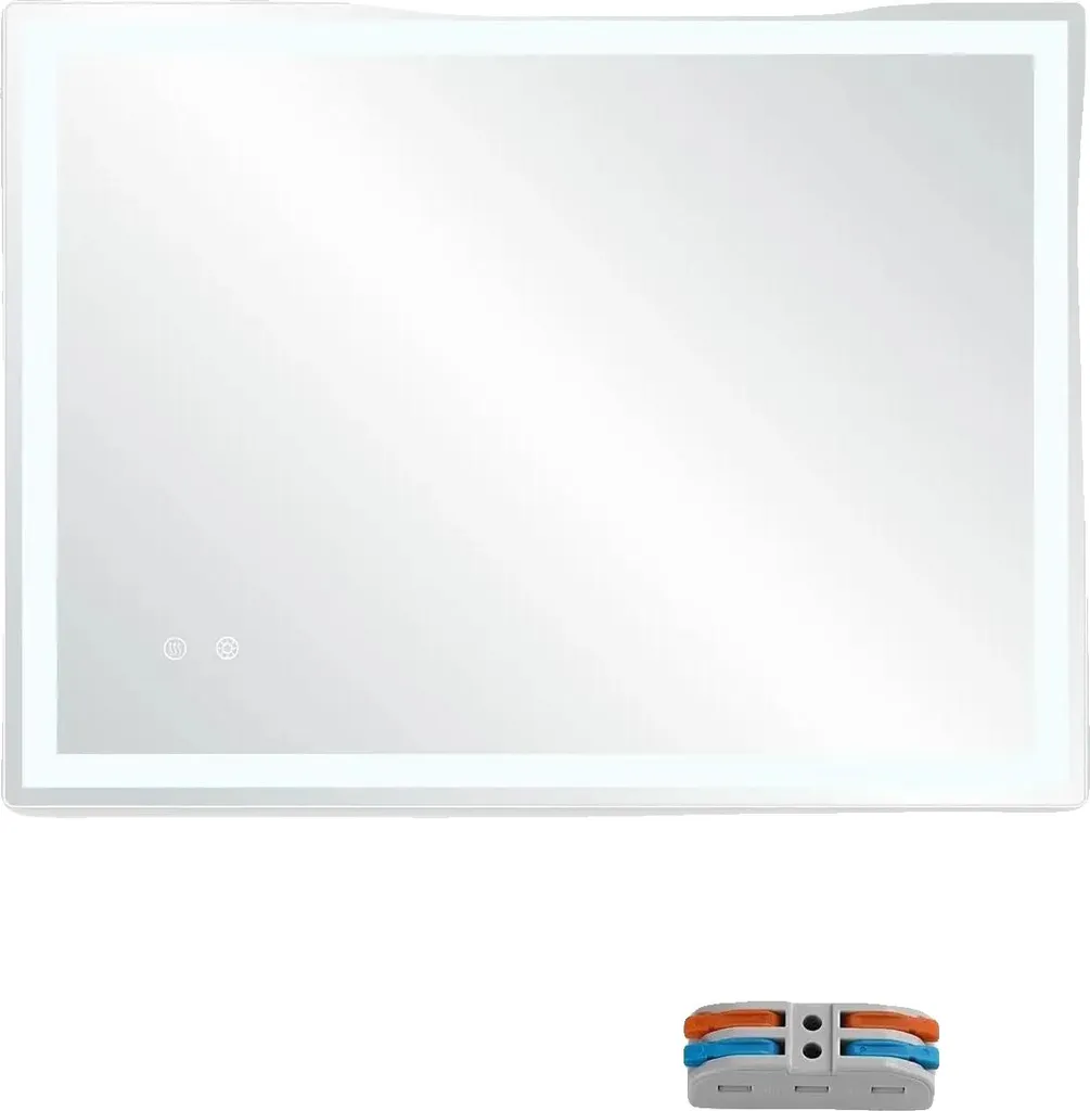 Miroir lumineux de salle de bain 80x60 cm à intensité réglable LED