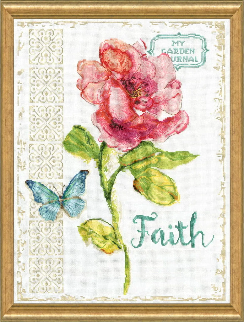 Kit broderie point de croix compté Foi Design Works 36x46cm 14 fils
