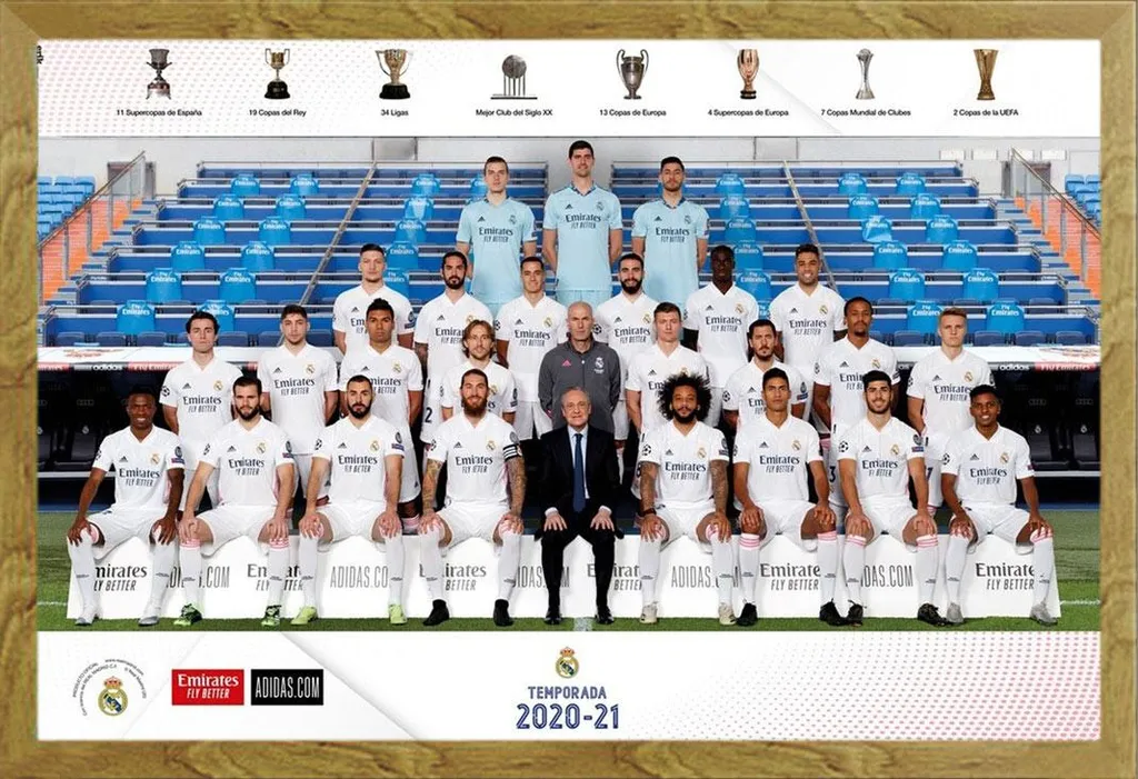 Quadro Real Madrid 2020-2021 Cornice Shinsuke Rovere e Vetro Acrilico