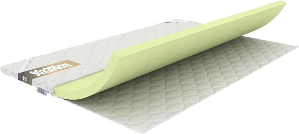 REM-Sen Matratzen Topper Memoryfoam Matratzentopper 90x200 cm Höhe 6cm Härtegrad 2 (H2) Luxusmatratze aus Sehr Weich Memoryschaum, Dreilagige Mem...