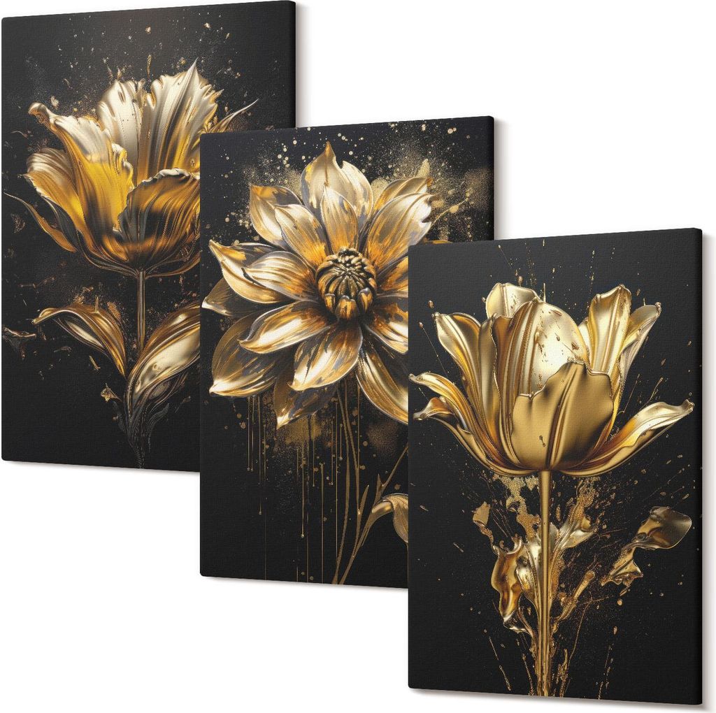Leinwandbild – Wandbild – Leinwandbilder – Kunstdruck – Polycanvas – Modern – Mehrteilig – 3-Teilig Set – Hochwertig – Geruchslos...