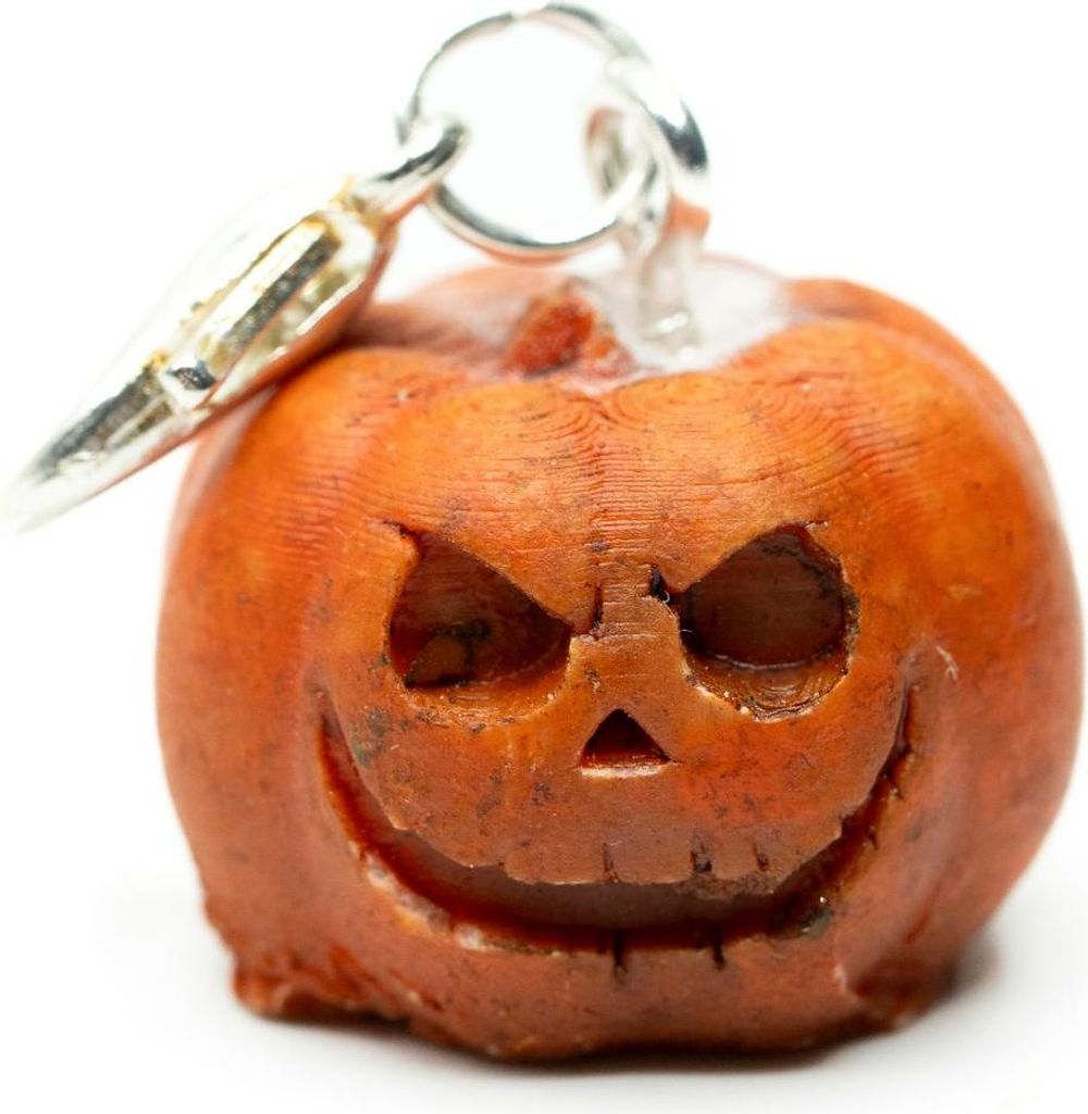 Kürbis Halloween Gemüse Charm Zipper Pull Anhänger Bettelanhänger Miniblings 3D Fratze