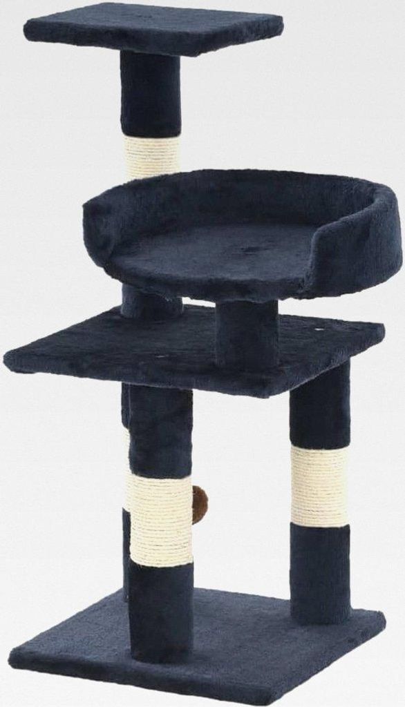 Katzen-Kratzbaum mit Sisal-Säulen 65 cm Blau Katzenmöbel für kleine und große Katzen