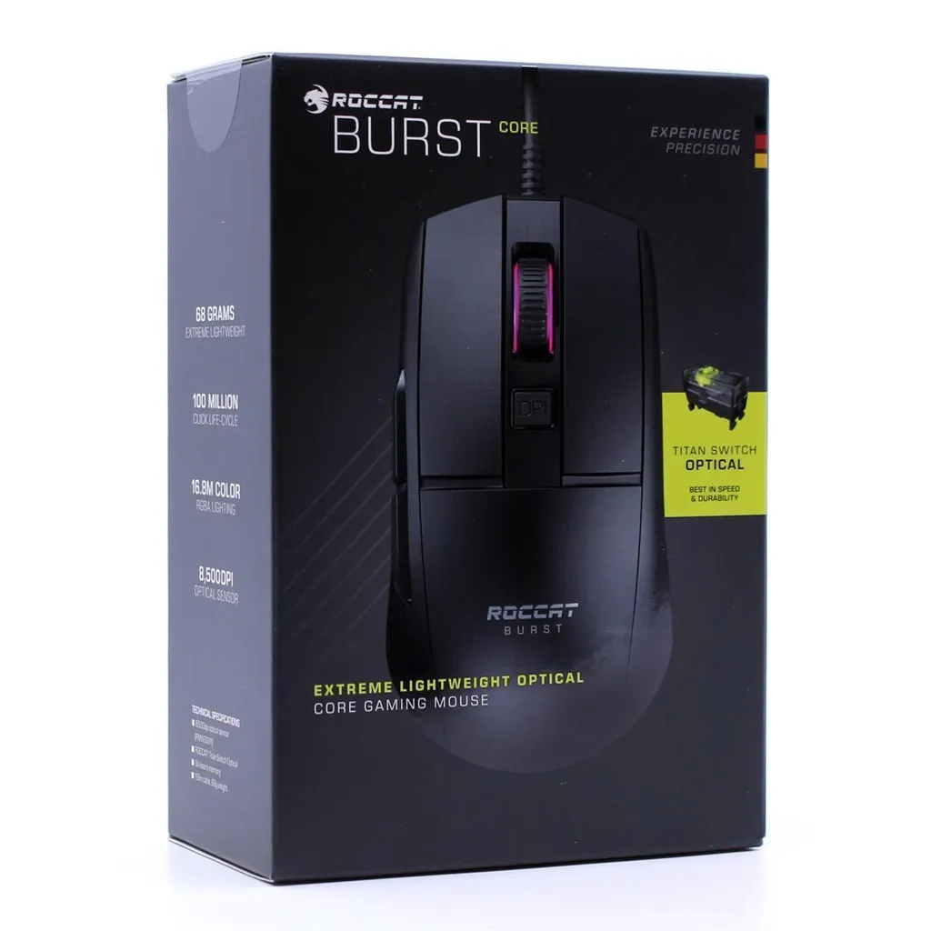 Souris de jeu filaire Roccat Burst Core avec Capteur Optique 8500 DPI - 12