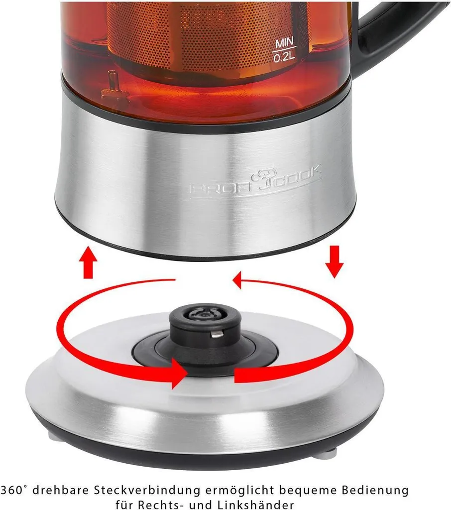 Clatronic PC-TK 1165 Bollitore e Teiera 2-in-1 Acciaio 1100W - 15