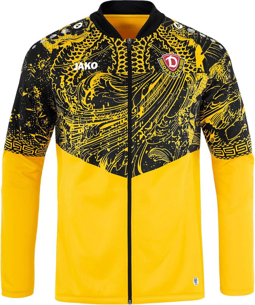 Jako Dynamo Dresden Einlaufjacke - dynamic yellow, Größe:M