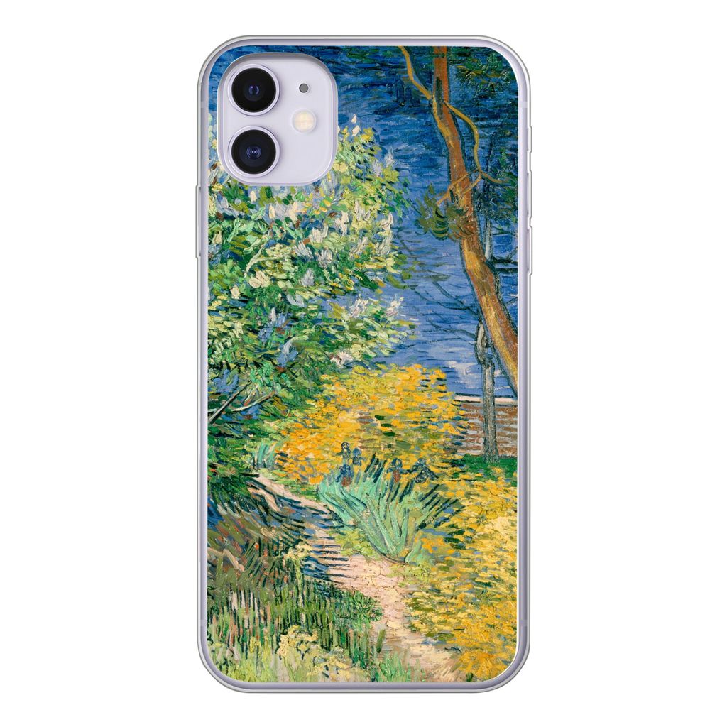 MuchoWow Handyhülle Schutzhülle Hülle für iPhone 11 Die Büsche bei Arles - Vincent van Gogh Silikon Softcase Handy Hülle - Handytasche