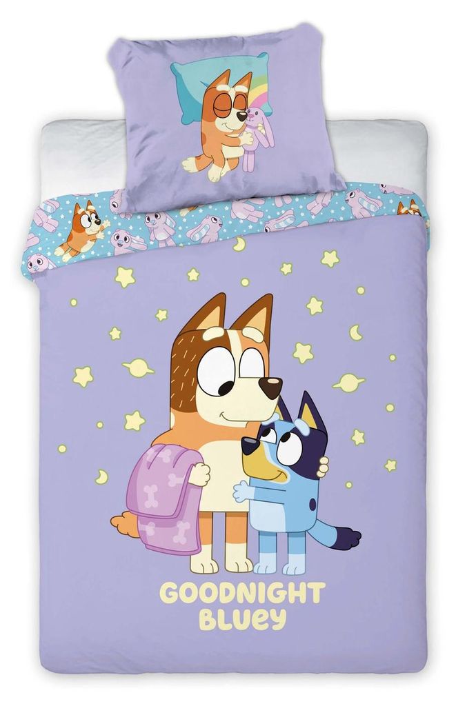 Bluey "Goodnight Bluey" Wende-Bettwäsche-Set, 135x200 & Produktbild 