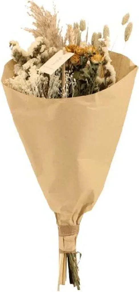 Décoration fleurs séchées naturelles pour vase, bouquet champêtre 50cm