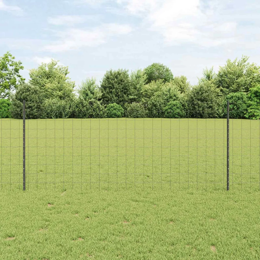 Clôture de Jardin pour Animaux et Délimitation Terrain - Grillage Gris