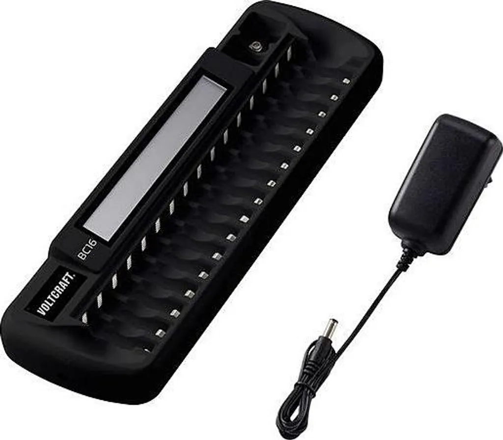 Chargeur de batterie intelligent 16 canaux Voltcraft BC16 écran LCD complet