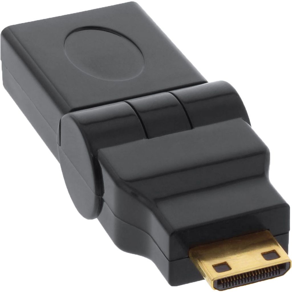 InLine HDMI Adapter, HDMI A Buchse auf Mini HDMI C Stecker, flexibel, 4K2K