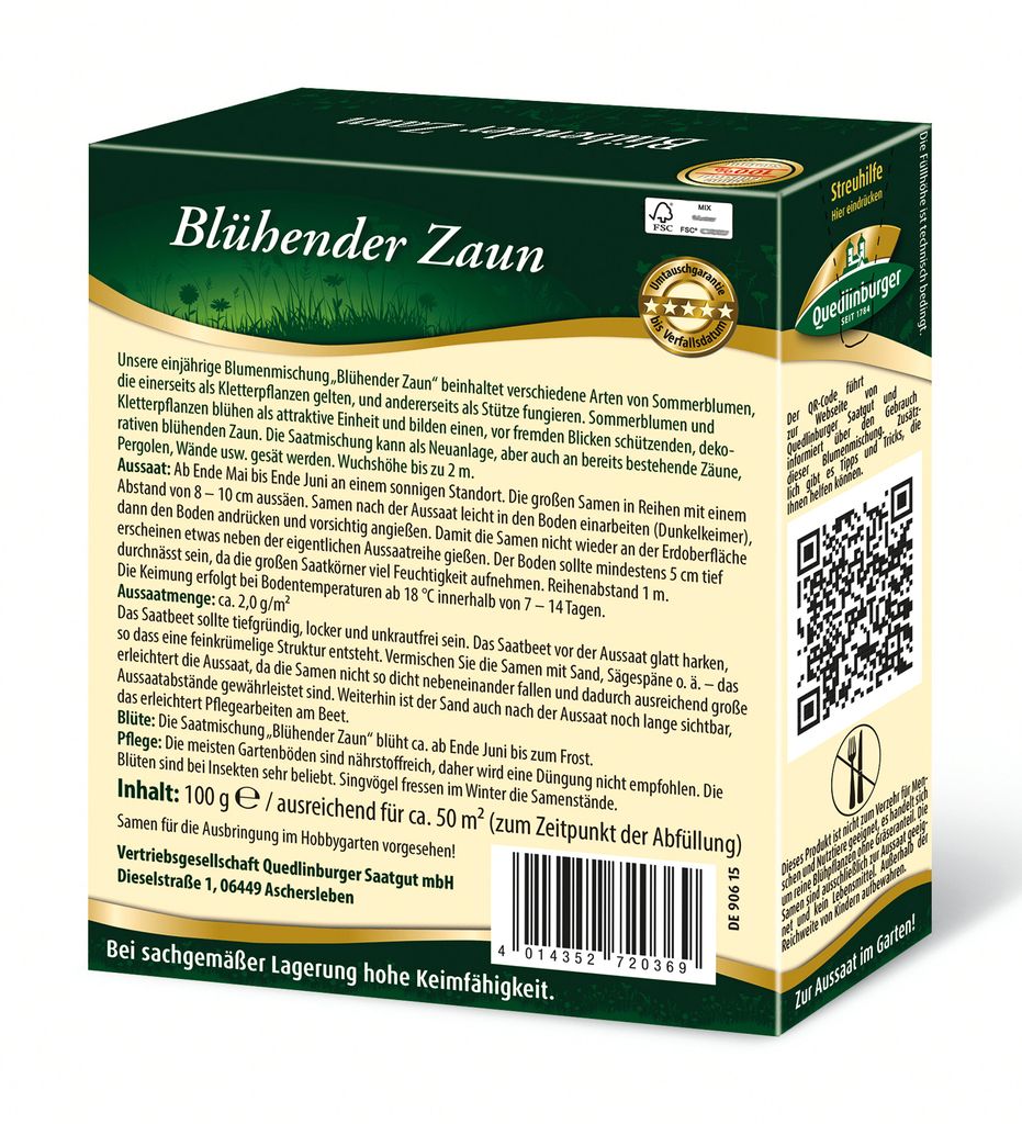 Quedlinburger Saatgut - Blühender Zaun - Samen - 2972036 Produktbild 4