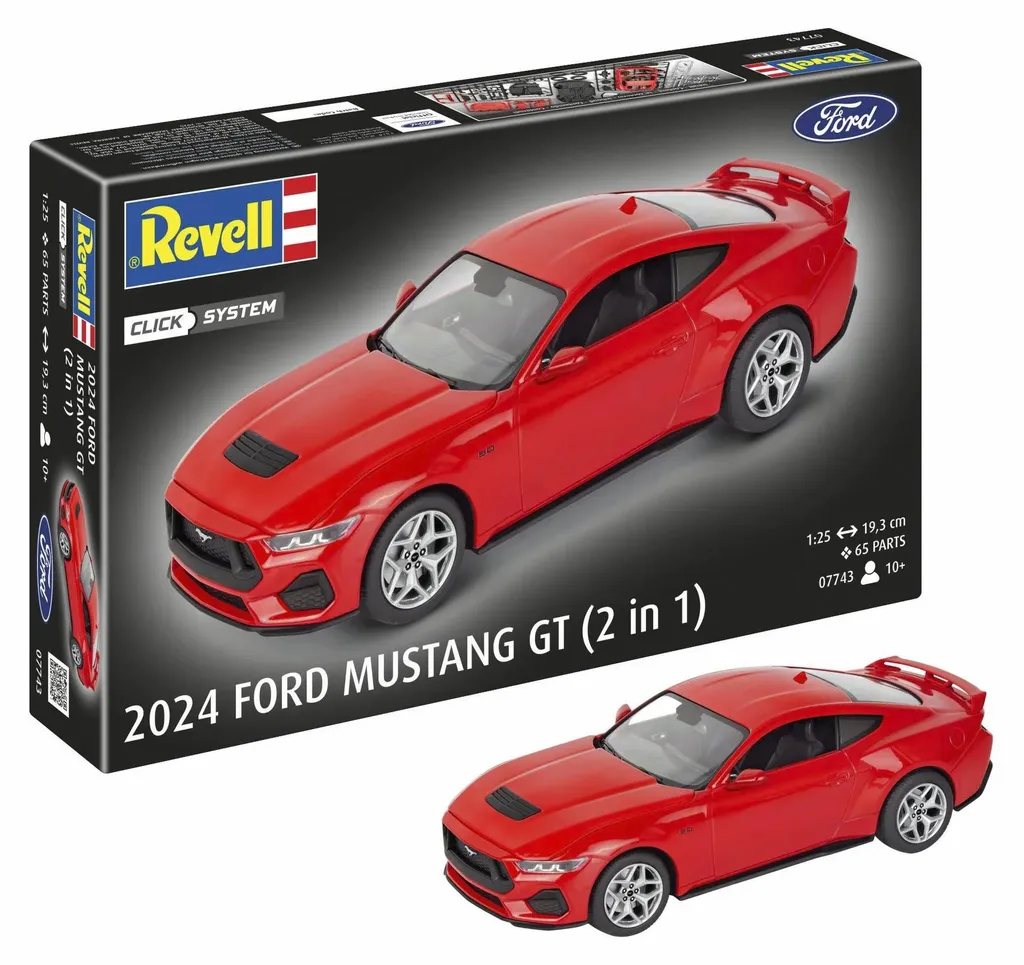 Maquette Voiture Ford Mustang GT 2024 Revell 1:25 Kit de Montage Easy