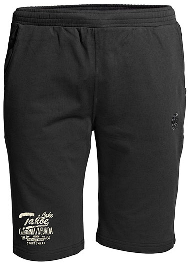 Übergrößen Sweatshort AHORN SPORTSWEAR Lake Tahoe beige Schwarz 10XL