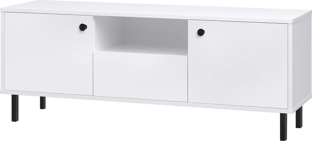 Armoire Venus RTV blanc brillant - Design minimaliste et finition haute