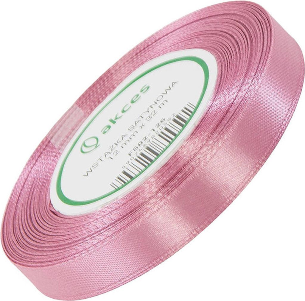 Satinband 12 mm - schmutzig rosa - 32 lfm