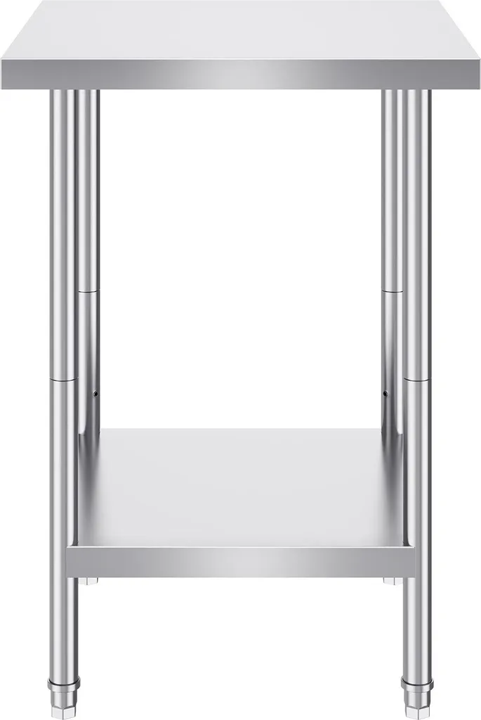 Table de préparation inox 61x61cm - Idéal pour préparation culinaire - 11