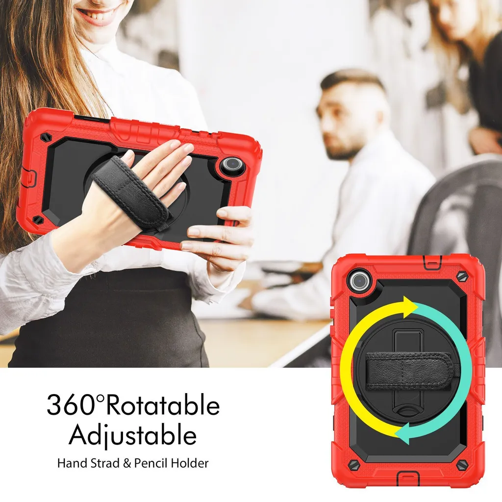 Protection Lenovo Tab M8 4th Gen antichoc avec Support et Pack 4-en-1