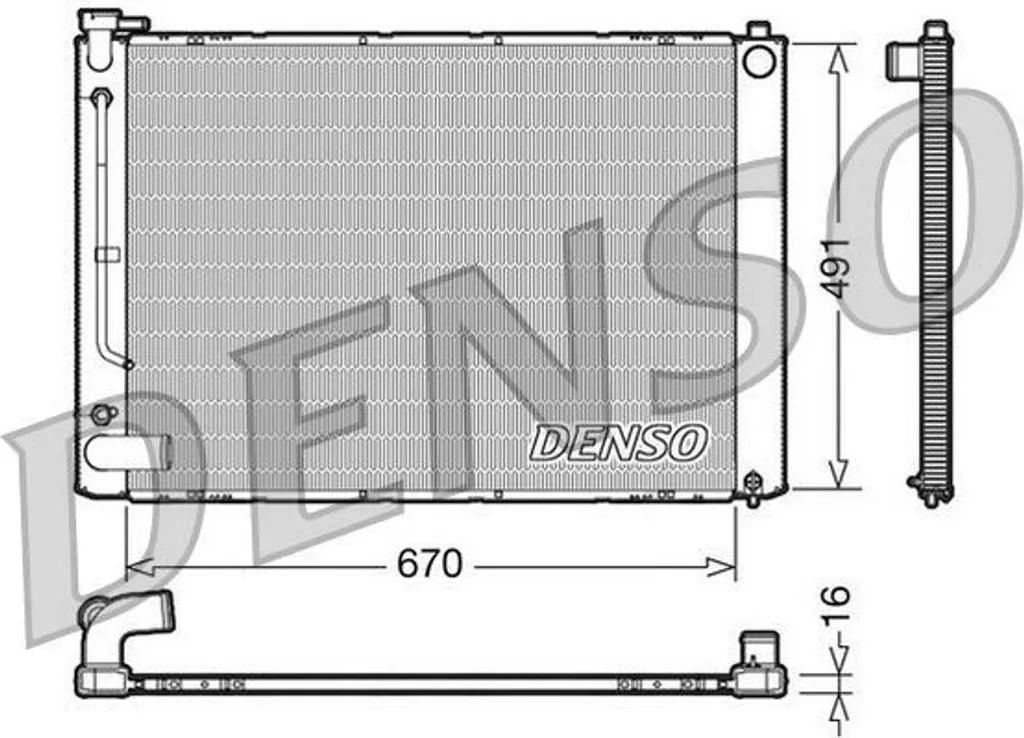 Radiateur de rechange pour Lexus RX (U3) - DENSO DRM50055 Refroidissement