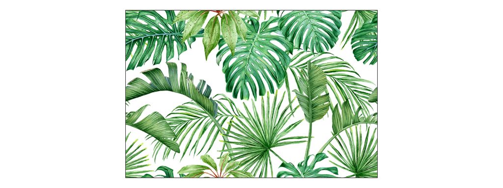 Muralo Fototapete 135 x 90 cm Vlies Tapete Wandtapeten moderne Wandbilder XXL Monstera Palmen Exotisch