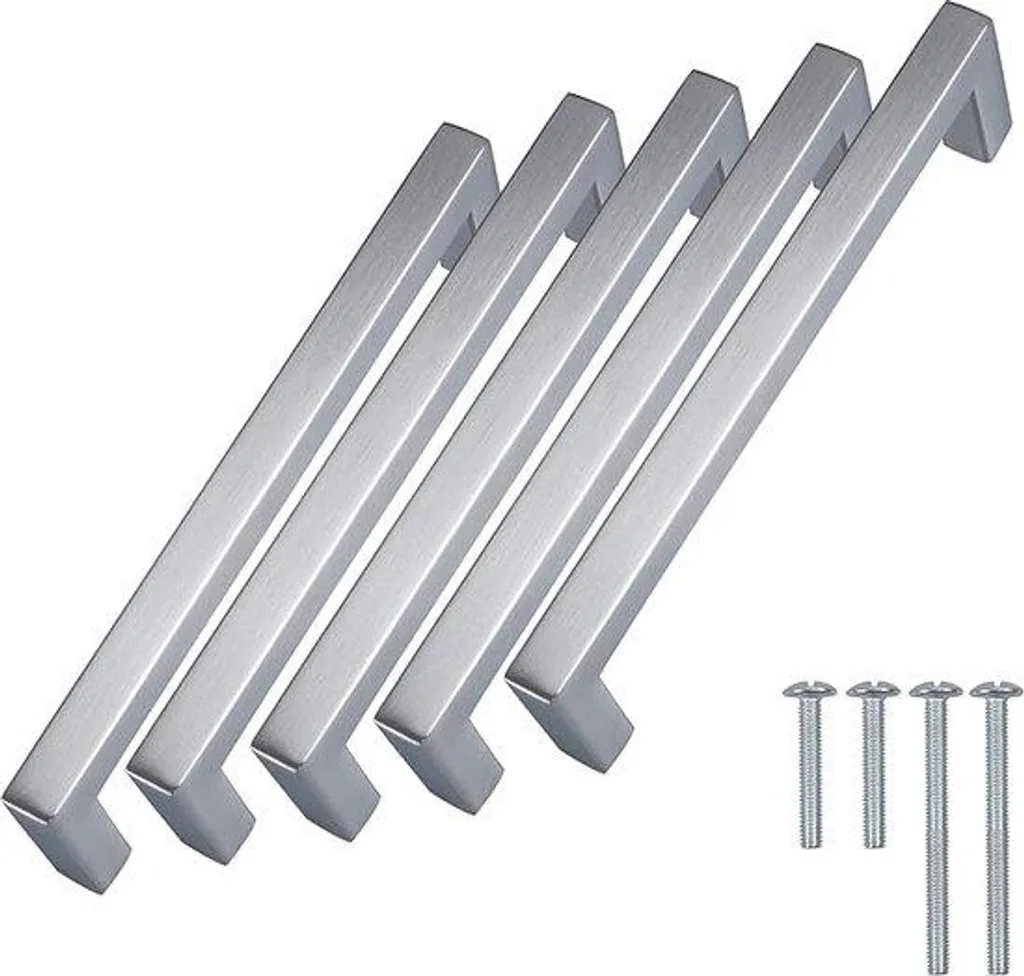 Poignée inox 96 mm solide - Remplacez vos poignées fragiles lot de 5