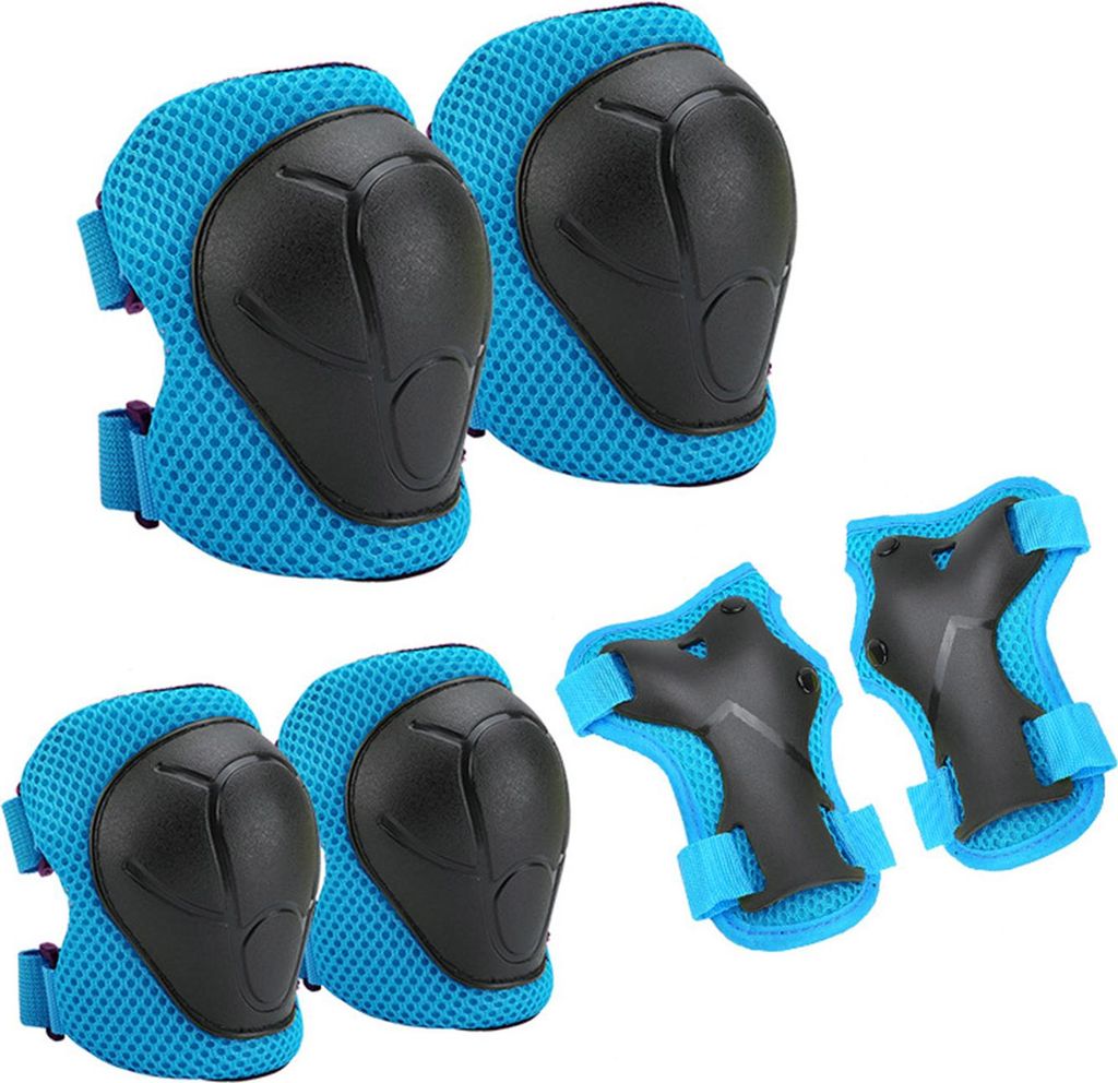 6-teiliges/Set Kinder-Skating-Schutzausrüstungsset mit Knie- und Ellenbogenschützern, Handgelenkschutz, Rollschuh-Skateboard-Roller, Fahrrad-Radf...