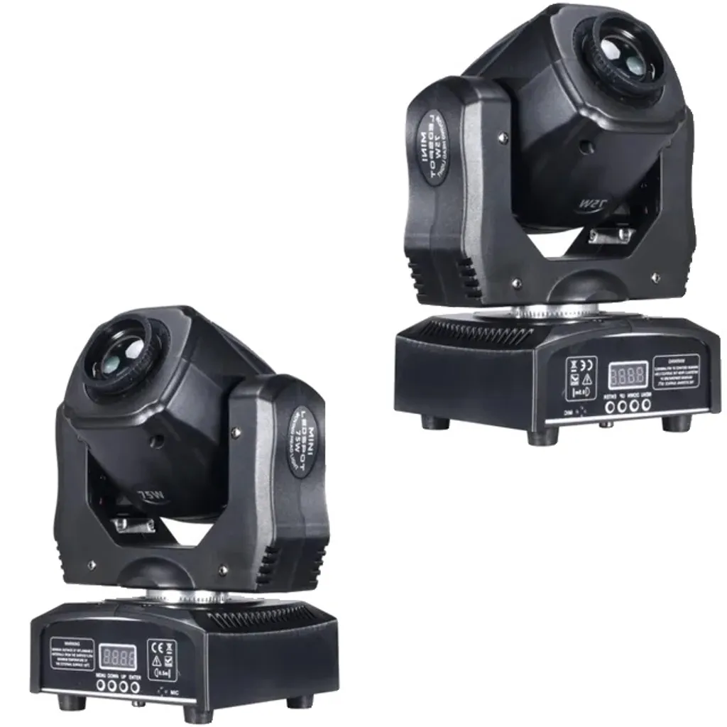 Lyre LED Moving Head Light 75W - Pack de 2 Spot avec Prisme à 3 Facettes