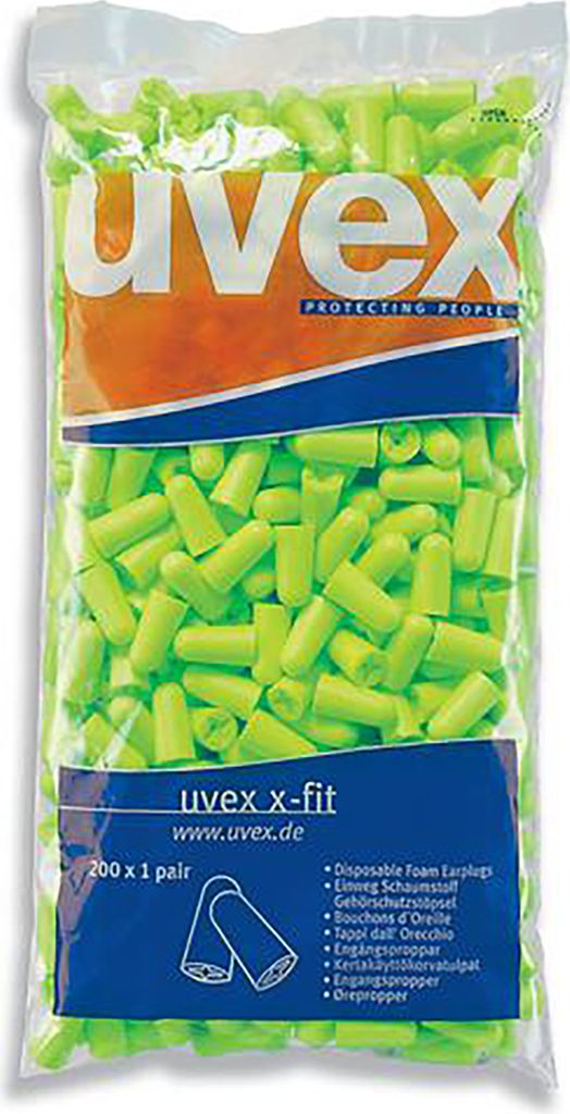uvex Gehörschutzstöpsel x-fit 2112003 grün SNR 37 dB 200 Paar Gr. M