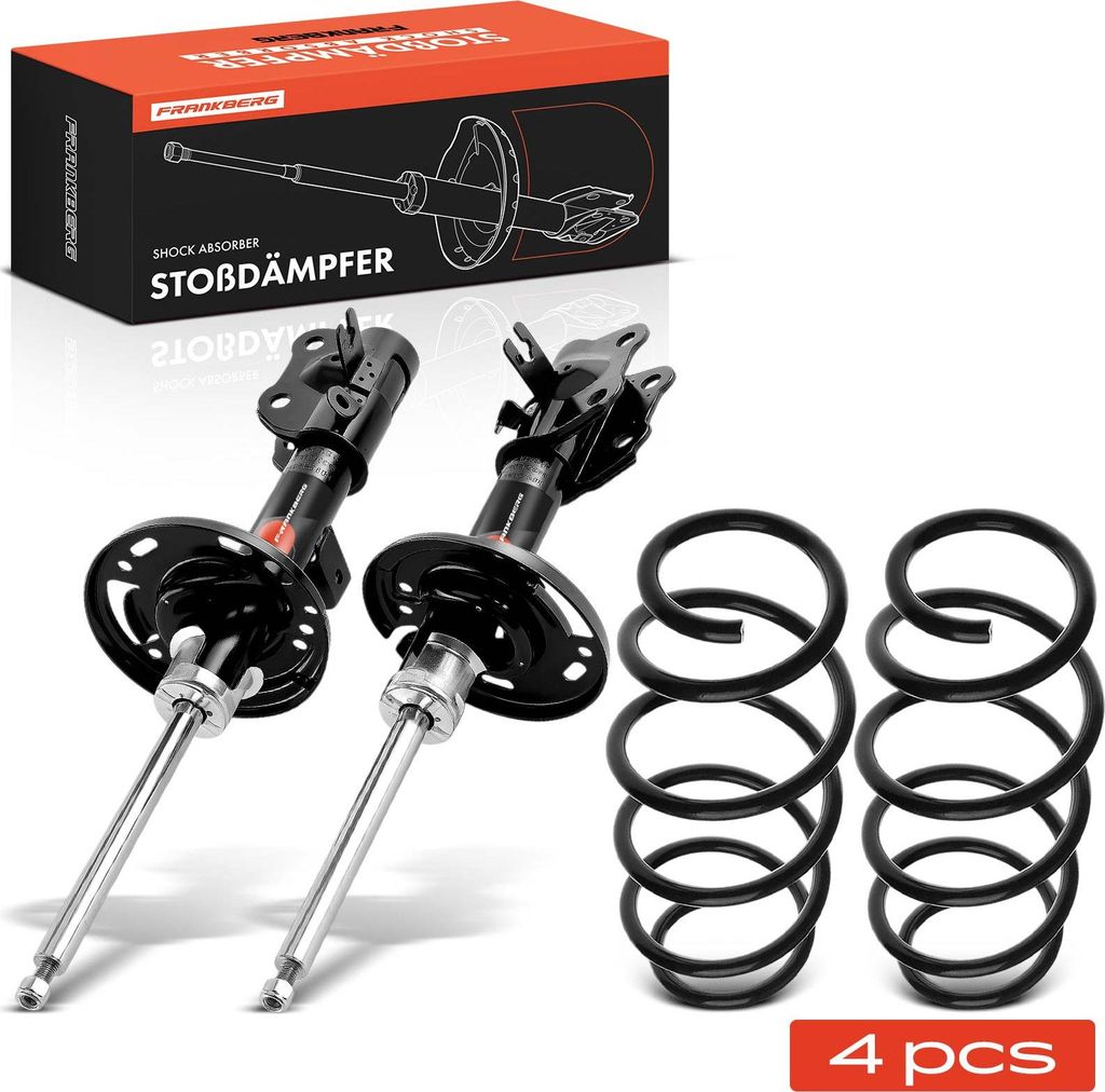 Frankberg 2x Fahrwerksfeder+2x Stossdämpfer Gasdruck Vorne für Mazda CX-5 GH KE 2.0L 2011-2017
