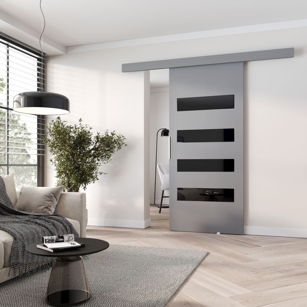 Schiebetür für den Innenbereich BARRET 6 - 86 cm, grau
