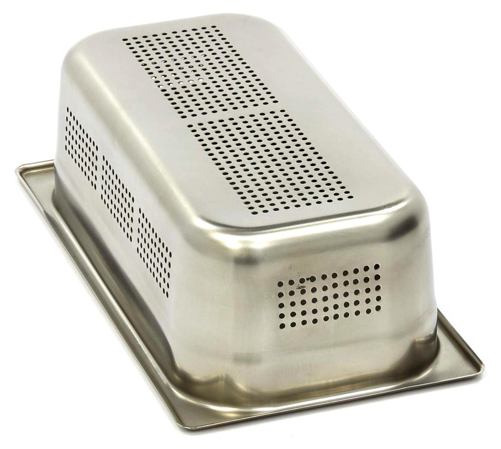 Gastro Gastronormbehälter - 1/3 GN - 10 cm tief - Edelstahl - perforiert