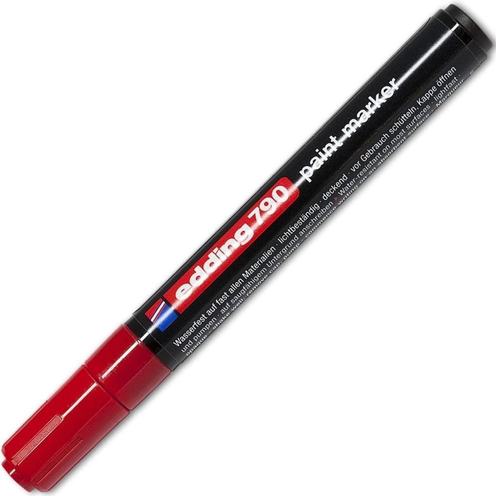 Edding – Paintmarker 790 auf Alkoholbasis, 2–3 mm, rot | 10 Stück