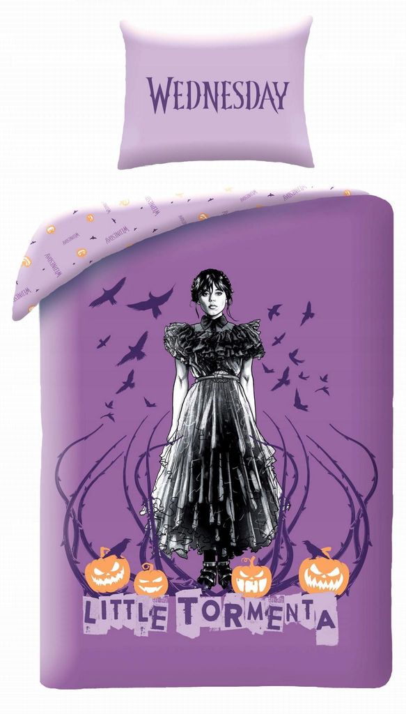 Baumwollbettwäsche 160x200 Wednesday Addams HIT Die Addams Family