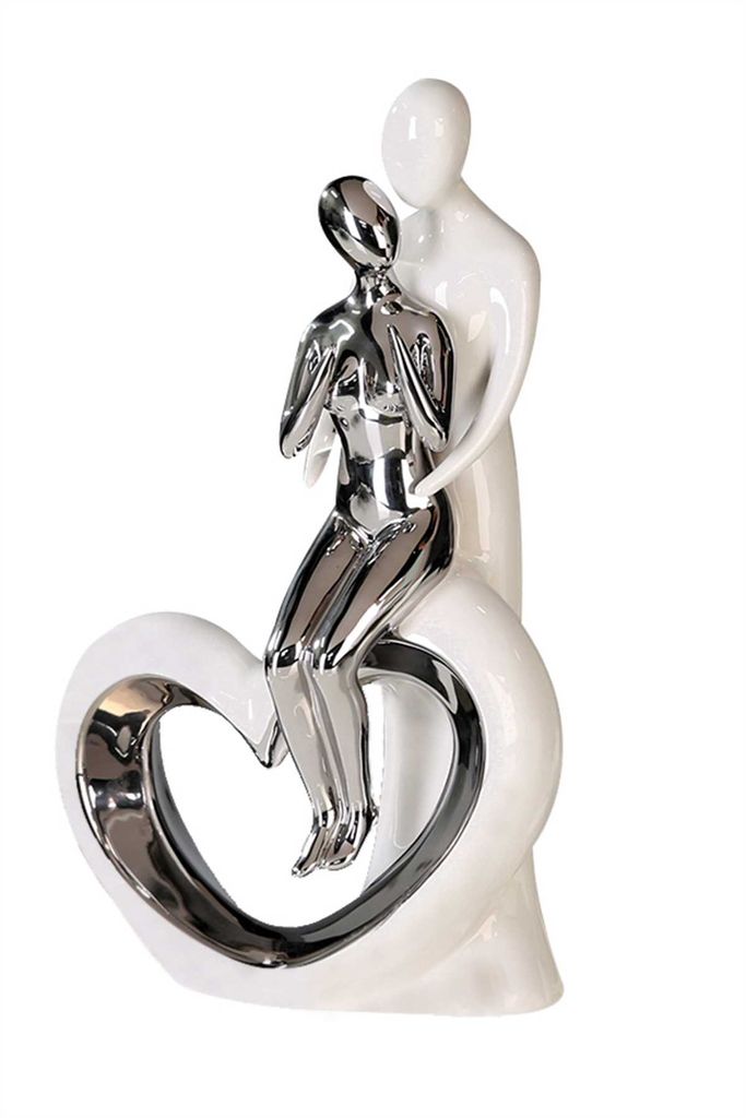 Gilde Skulptur, coppia, "Romanza", Vetroceramica, bianca e Immagine del prodotto 