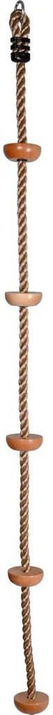 Corde à grimper avec marches en bois robuste pour portique de jardin